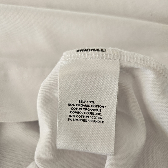 Tanya Taylor 3X White Tee Elevated T Shirt Watercolor Puff Sleeve Organic Cotton - Picture 8 of 12